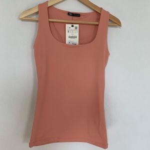 Zara basic peach tank